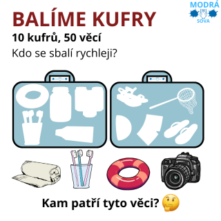 Balíme kufry (50 předmětů a 10 kufrů)